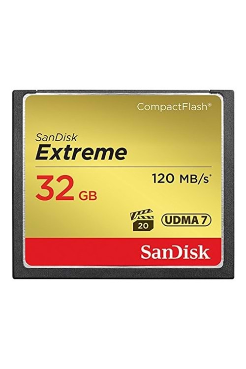 SanDisk Extreme CF 120MB/s, 85MB/s write, UDMA7, 32GB