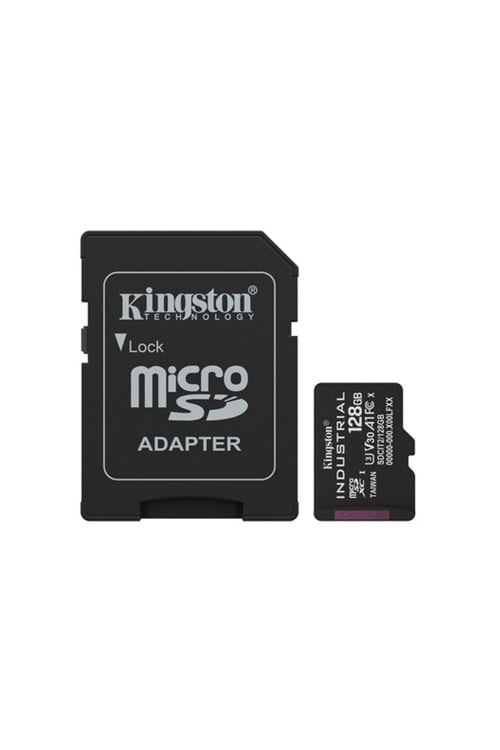 128GB microSDXC Industrial C10 A1 pSLC Card + SD Adapter