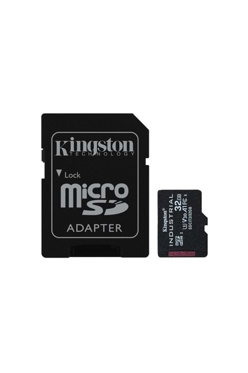 32GB microSDHC Industrial C10 A1 pSLC Card + SD Adapter