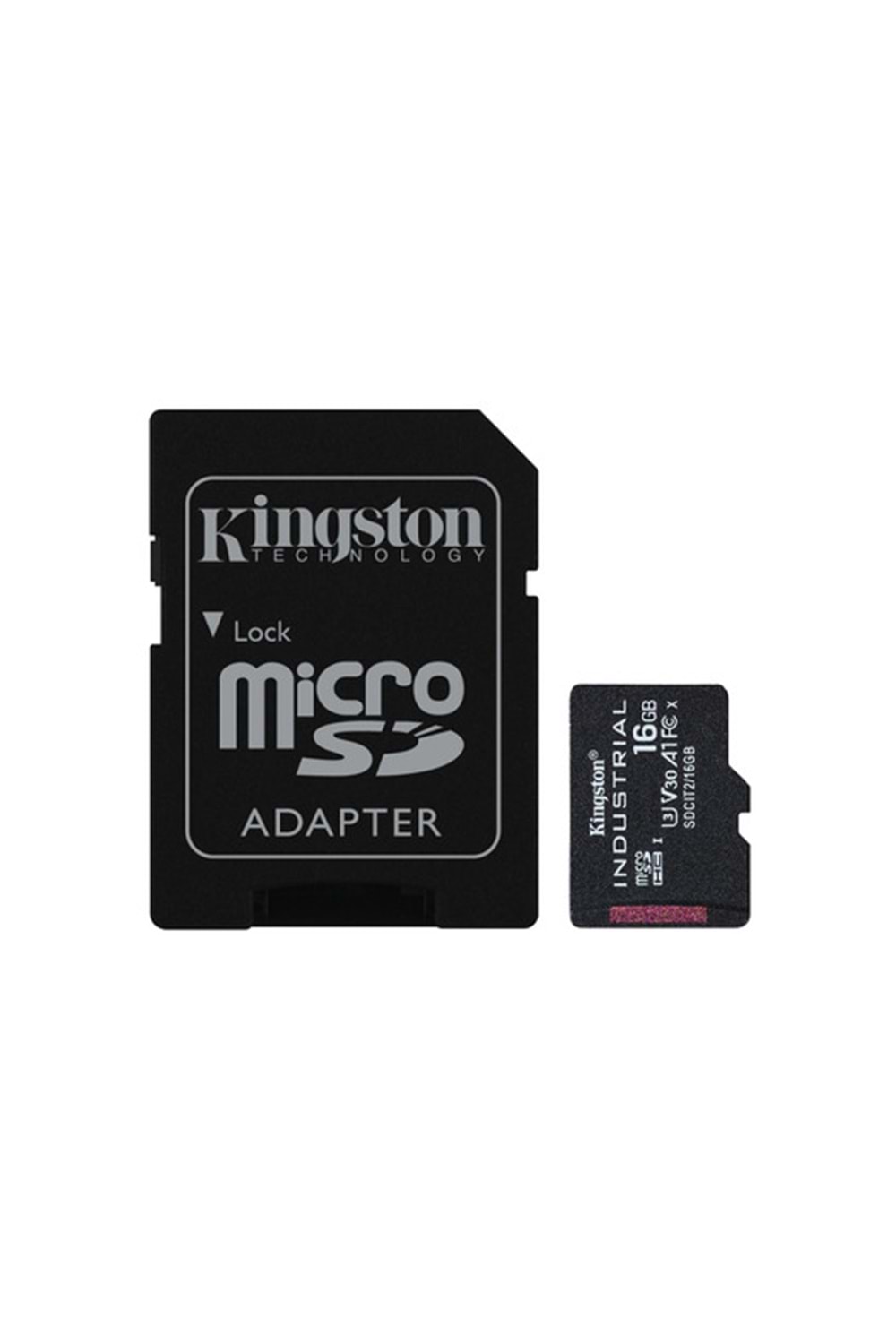 16GB microSDHC Industrial C10 A1 pSLC Card + SD Adapter