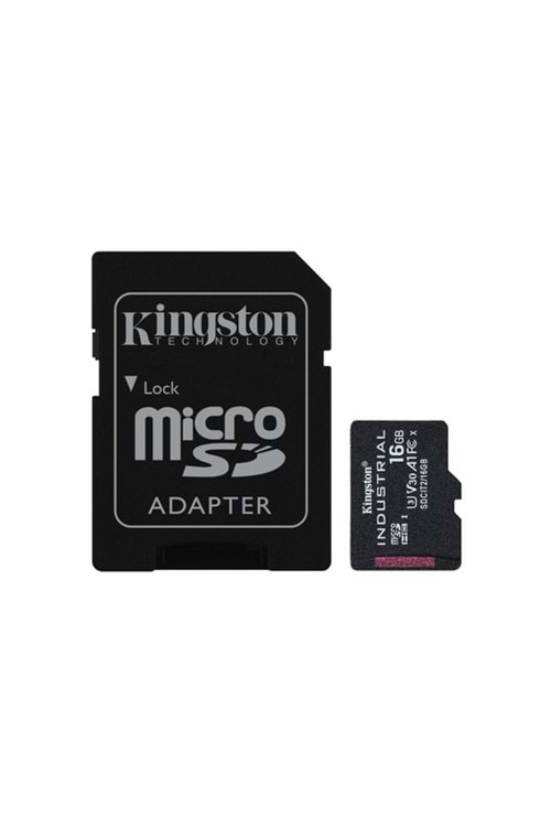 16GB microSDHC Industrial C10 A1 pSLC Card + SD Adapter